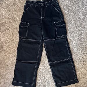 Wild Fable Black Pants with Contrast Stitching